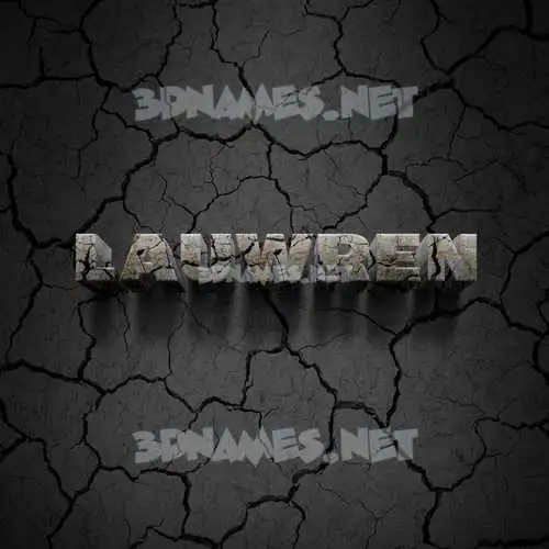 lauwren in Cracked Stone style - 3D name wallpaper lauwren in Cracked Stone style - 3D name wallpaper