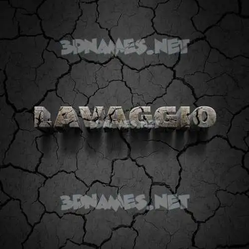 lavaggio in Cracked Stone style - 3D name wallpaper