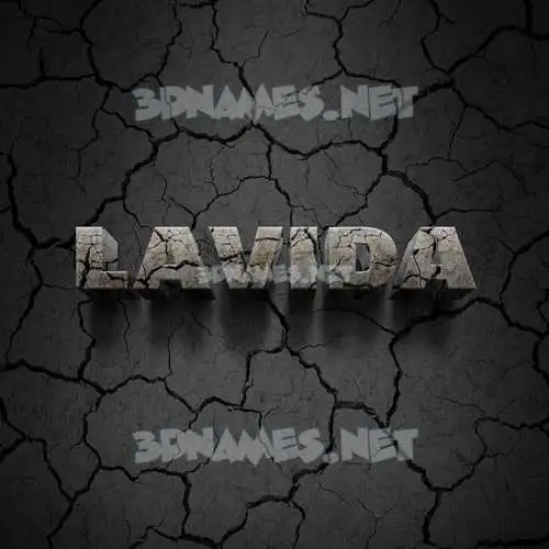 lavida in Cracked Stone style - 3D name wallpaper