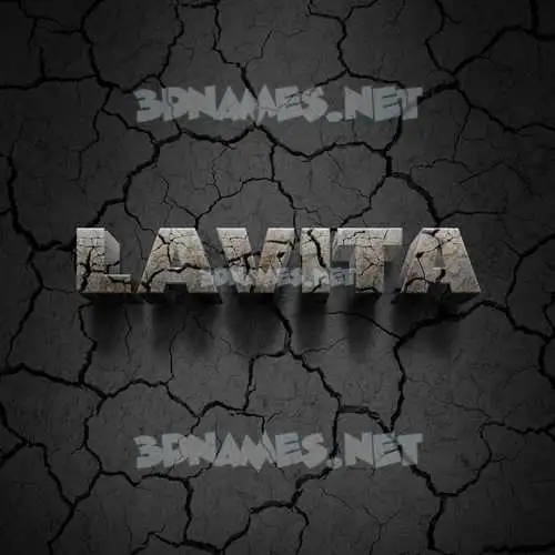 lavita in Cracked Stone style - 3D name wallpaper