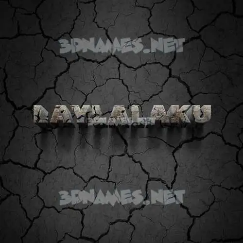 laylalaku in Cracked Stone style - 3D name wallpaper