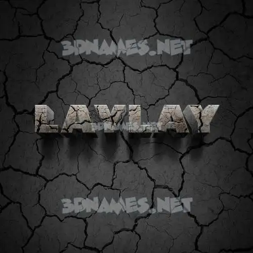laylay in Cracked Stone style - 3D name wallpaper