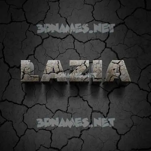 lazia in Cracked Stone style - 3D name wallpaper