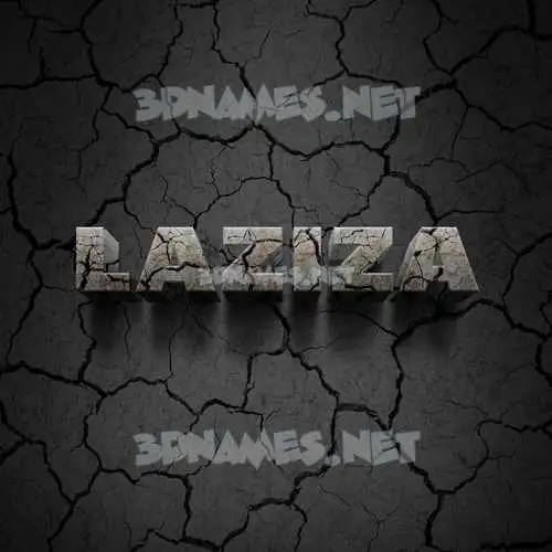 laziza in Cracked Stone style - 3D name wallpaper laziza in Cracked Stone style - 3D name wallpaper