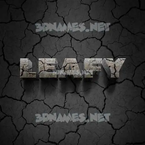 leafy in Cracked Stone style - 3D name wallpaper leafy in Cracked Stone style - 3D name wallpaper