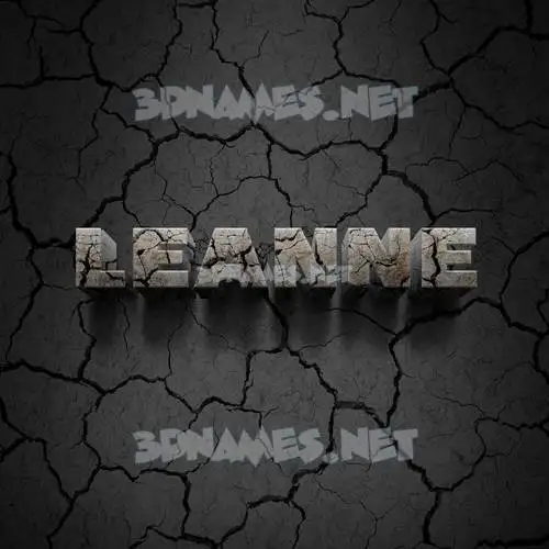 leanne in Cracked Stone style - 3D name wallpaper