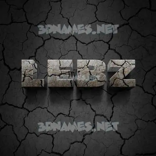 lebz in Cracked Stone style - 3D name wallpaper lebz in Cracked Stone style - 3D name wallpaper