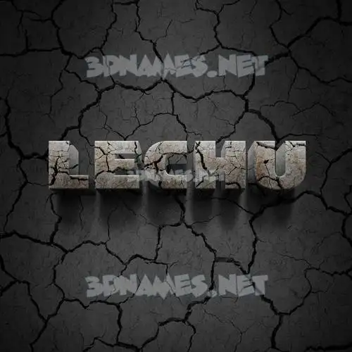lechu in Cracked Stone style - 3D name wallpaper lechu in Cracked Stone style - 3D name wallpaper
