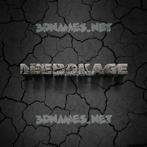leebokage in Cracked Stone style - 3D name wallpaper