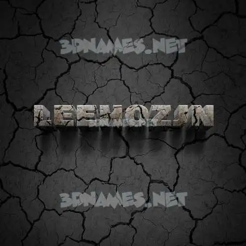 leehozjn in Cracked Stone style - 3D name wallpaper leehozjn in Cracked Stone style - 3D name wallpaper