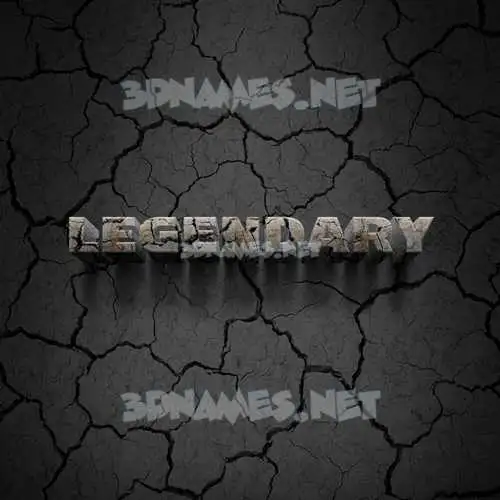 legendary in Cracked Stone style - 3D name wallpaper legendary in Cracked Stone style - 3D name wallpaper