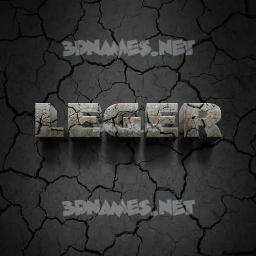 leger in Cracked Stone style - 3D name wallpaper leger in Cracked Stone style - 3D name wallpaper