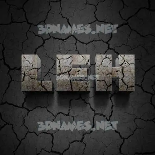 leh in Cracked Stone style - 3D name wallpaper leh in Cracked Stone style - 3D name wallpaper