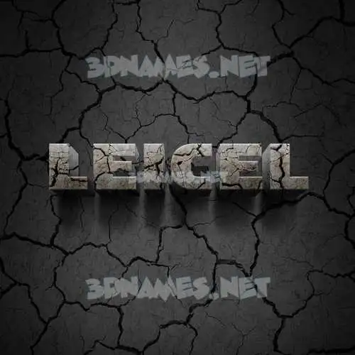 leicel in Cracked Stone style - 3D name wallpaper