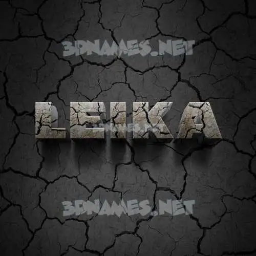 leika in Cracked Stone style - 3D name wallpaper leika in Cracked Stone style - 3D name wallpaper