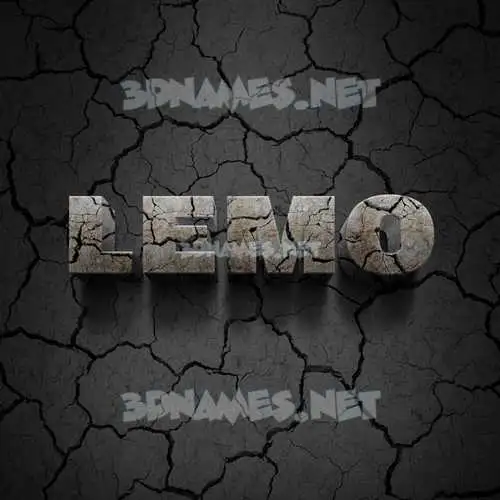 lemo in Cracked Stone style - 3D name wallpaper lemo in Cracked Stone style - 3D name wallpaper