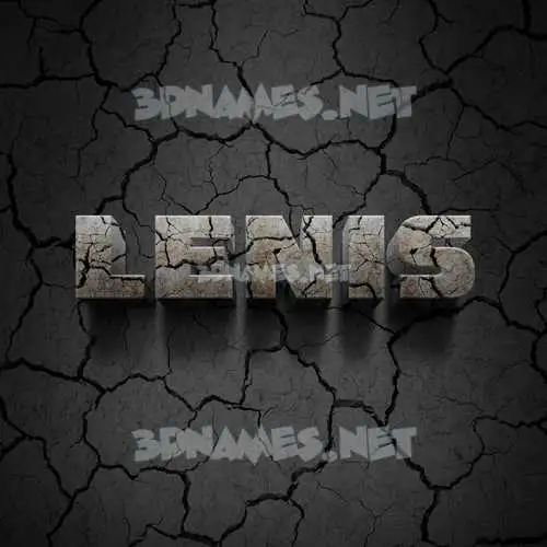 lenis in Cracked Stone style - 3D name wallpaper lenis in Cracked Stone style - 3D name wallpaper