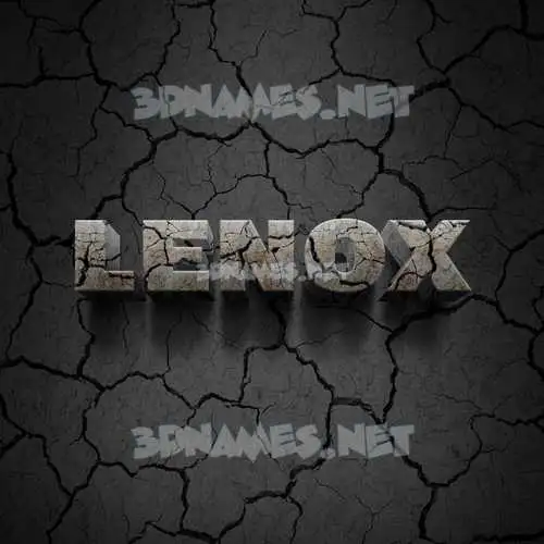 lenox in Cracked Stone style - 3D name wallpaper lenox in Cracked Stone style - 3D name wallpaper