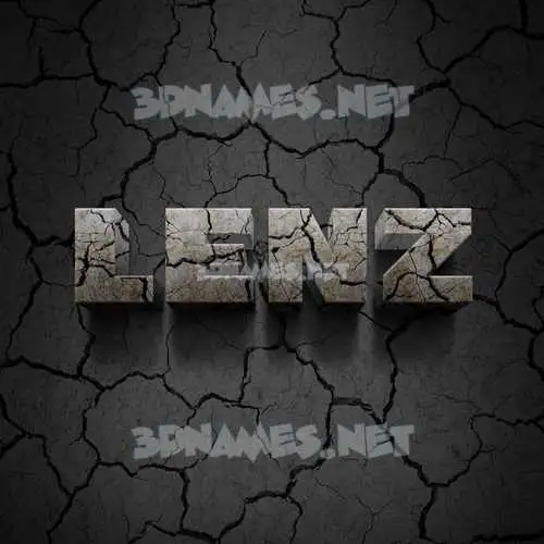 lenz in Cracked Stone style - 3D name wallpaper lenz in Cracked Stone style - 3D name wallpaper