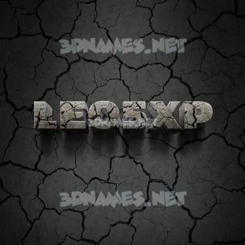 leo5xp in Cracked Stone style - 3D name wallpaper leo5xp in Cracked Stone style - 3D name wallpaper