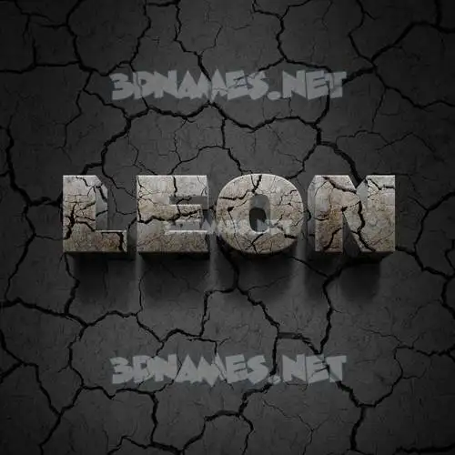 leon in Cracked Stone style - 3D name wallpaper leon in Cracked Stone style - 3D name wallpaper