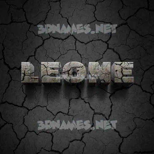 leone in Cracked Stone style - 3D name wallpaper leone in Cracked Stone style - 3D name wallpaper