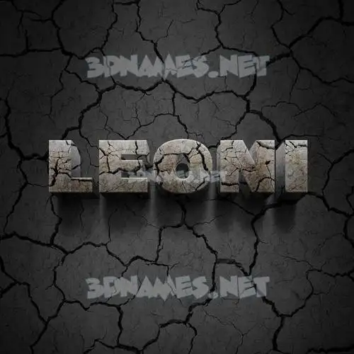 leoni in Cracked Stone style - 3D name wallpaper leoni in Cracked Stone style - 3D name wallpaper