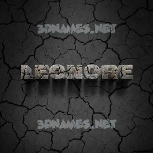 leonore in Cracked Stone style - 3D name wallpaper leonore in Cracked Stone style - 3D name wallpaper