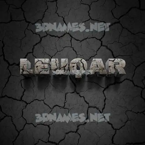 leuqar in Cracked Stone style - 3D name wallpaper leuqar in Cracked Stone style - 3D name wallpaper