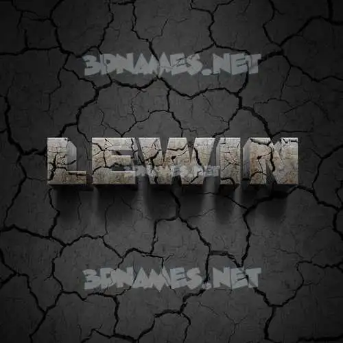 lewin in Cracked Stone style - 3D name wallpaper lewin in Cracked Stone style - 3D name wallpaper