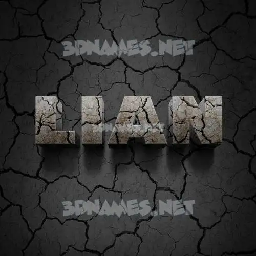 lian in Cracked Stone style - 3D name wallpaper