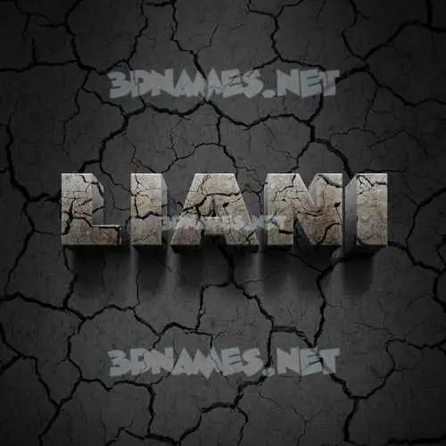 liani in Cracked Stone style - 3D name wallpaper