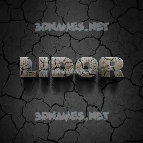 lidor in Cracked Stone style - 3D name wallpaper lidor in Cracked Stone style - 3D name wallpaper