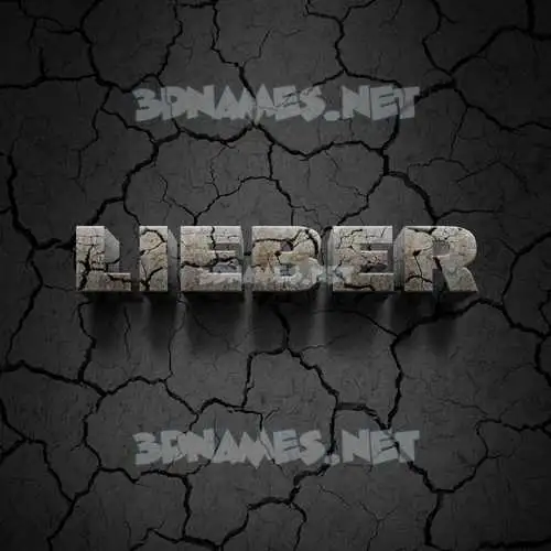 lieber in Cracked Stone style - 3D name wallpaper lieber in Cracked Stone style - 3D name wallpaper