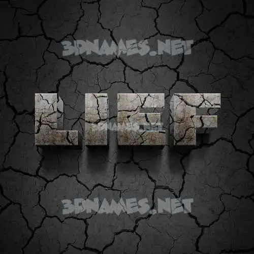 lief in Cracked Stone style - 3D name wallpaper lief in Cracked Stone style - 3D name wallpaper