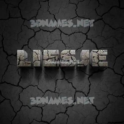 liesje in Cracked Stone style - 3D name wallpaper liesje in Cracked Stone style - 3D name wallpaper