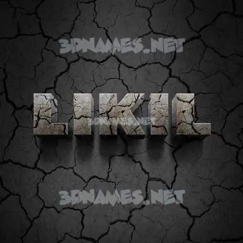 likil in Cracked Stone style - 3D name wallpaper likil in Cracked Stone style - 3D name wallpaper