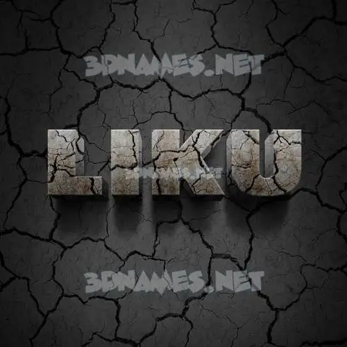 liku in Cracked Stone style - 3D name wallpaper liku in Cracked Stone style - 3D name wallpaper
