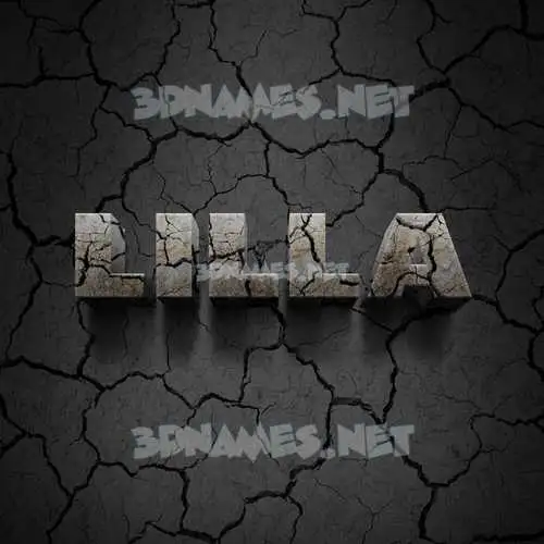 lilla in Cracked Stone style - 3D name wallpaper lilla in Cracked Stone style - 3D name wallpaper