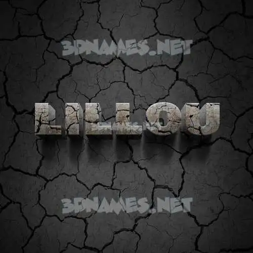 lillou in Cracked Stone style - 3D name wallpaper lillou in Cracked Stone style - 3D name wallpaper