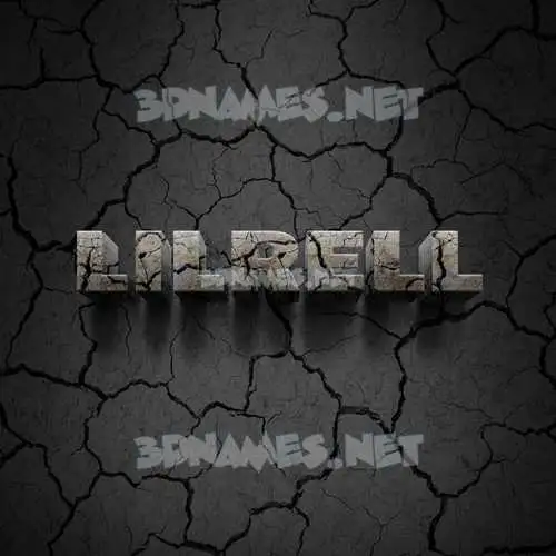 lilrell in Cracked Stone style - 3D name wallpaper lilrell in Cracked Stone style - 3D name wallpaper