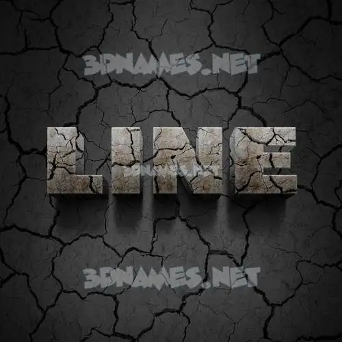 line in Cracked Stone style - 3D name wallpaper line in Cracked Stone style - 3D name wallpaper
