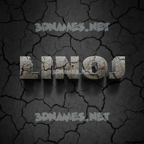 linoj in Cracked Stone style - 3D name wallpaper linoj in Cracked Stone style - 3D name wallpaper