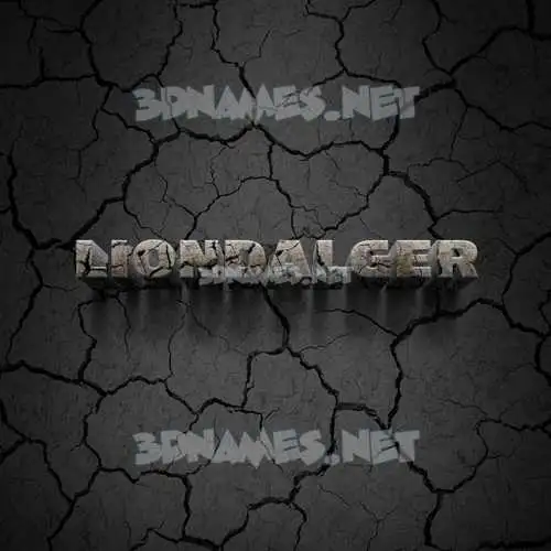 liondalger in Cracked Stone style - 3D name wallpaper