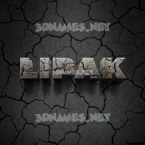 lipak in Cracked Stone style - 3D name wallpaper lipak in Cracked Stone style - 3D name wallpaper