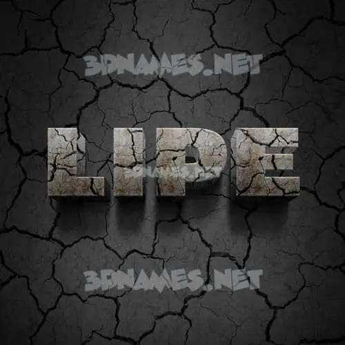 lipe in Cracked Stone style - 3D name wallpaper lipe in Cracked Stone style - 3D name wallpaper