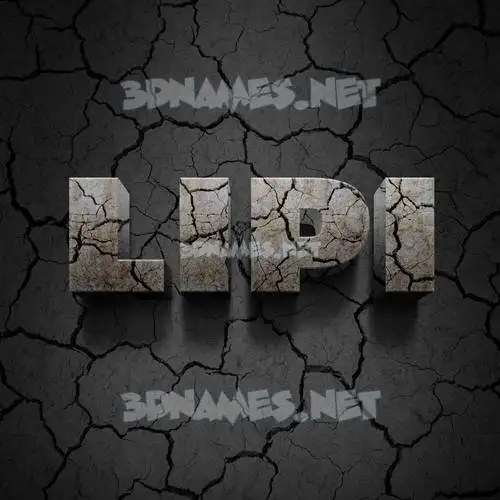 lipi in Cracked Stone style - 3D name wallpaper lipi in Cracked Stone style - 3D name wallpaper