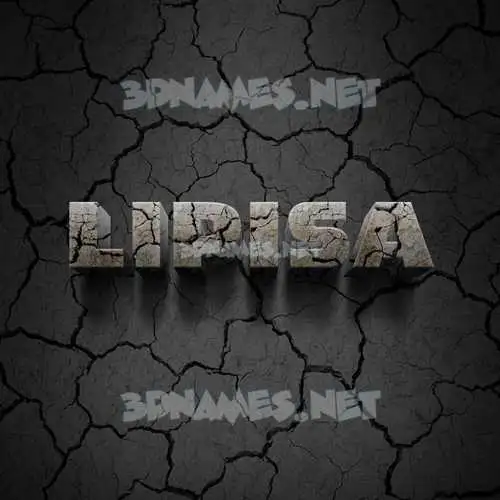 lipisa in Cracked Stone style - 3D name wallpaper