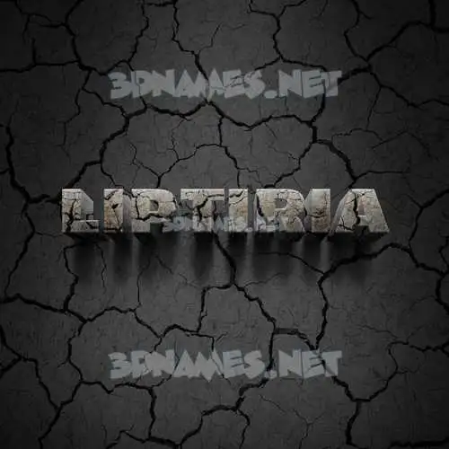 liptiria in Cracked Stone style - 3D name wallpaper
