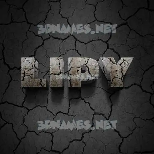 lipy in Cracked Stone style - 3D name wallpaper lipy in Cracked Stone style - 3D name wallpaper